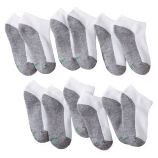 Hanes Boys 6 Pack Low Cut Socks   White S