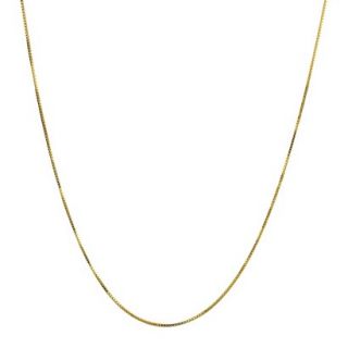 Sterling Silver Box Chain Necklace   Gold (16)