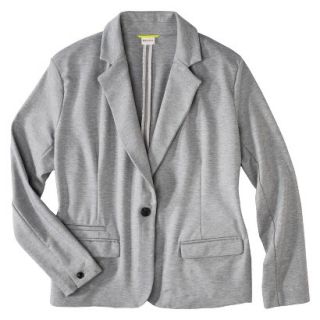 Merona Womens Plus Size Long Sleeve Tailored Blazer   Gray 3