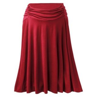 Merona Maternity Fold Over Waist Knit Skirt   Red M