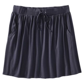 Merona Womens Plus Size Front Pocket Knit Skirt   Navy 2