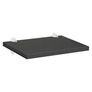 Wall Shelf Black Sumo Shelf With Chrome Ara Supports   18W x 12D