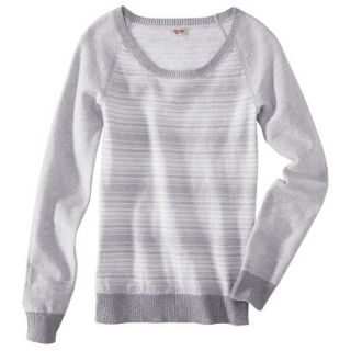 Mossimo Supply Co. Juniors Striped Scoop Neck Sweater   Gray XS(1)