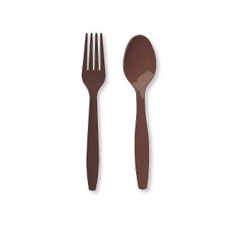 Forks Spoons   Chocolate Brown