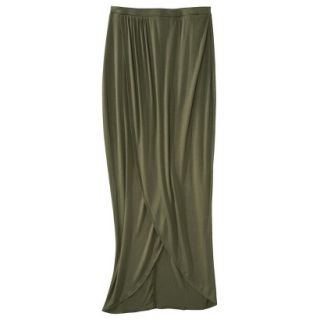 Mossimo Womens Wrap Front Maxi Skirt   Paris Green XL