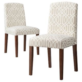 Dining Chair Threshold Marion Upholstered Dining Chair Lattice   Set of 2
