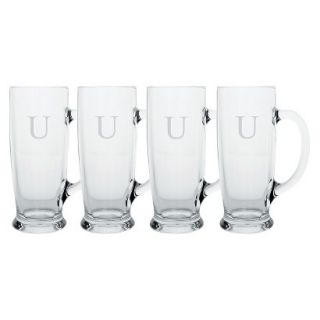 Personalized Monogram Craft Beer Mug Set of 4   U