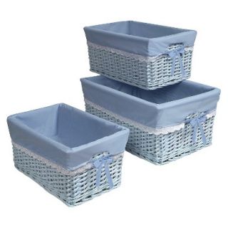 3 pc. Basket Set with Blue Liners