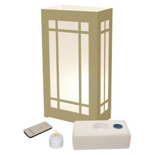 Remote Control Battery Operated Luminaria Kit Lantern   Gold (10 Count)