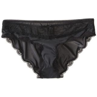 Gilligan & OMalley Womens Lace Trim Bikini   Black S