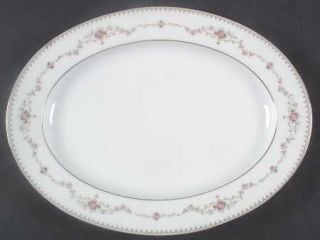 Noritake Fairmont (Platinum Trim) 11 Oval Serving Platter, Fine China Dinnerwar