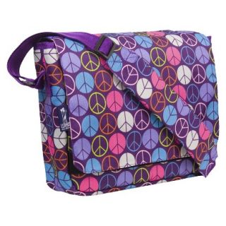 Wildkin Peace Signs Kickstart Messenger Bag   Purple