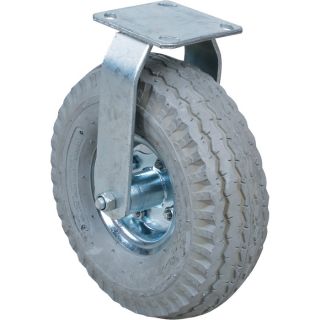 10 Inch Caster with Pneumatic Nonmarking Tire   Fixed Caster, 350 Lb. Capacity