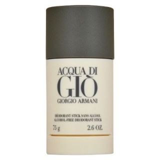 Mens Acqua Di Gio by Giorgio Armani Alcohol Free Deodorant Stick   2.6 oz