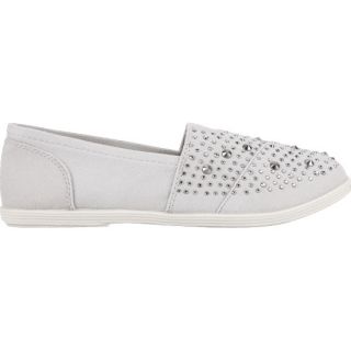 Stud Stretch Womens Slip On Shoes Light Grey In Sizes 9, 8.5, 10, 6.5, 7,