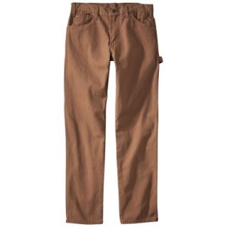 Dickies Mens Relaxed Fit Timber Rinsed Utility Jean   Brown 42x34