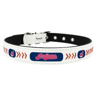 Cleveland Indians Classic Leather Medium Baseball Collar