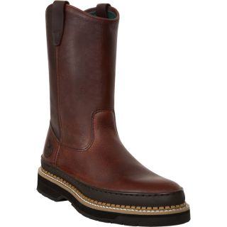 Georgia Giant 9 Inch Wellington Pull On Work Boot   Soggy Brown, Size 7, Model