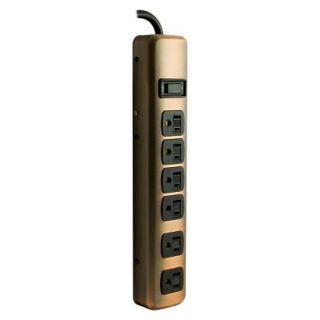 GE Surge Protector 6 Outlet with 4ft Cord   Bronze (10510)