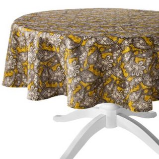 Threshold Paisley Round Tablecloth   Gold (70)