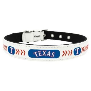 Texas Rangers Classic Leather Large Baseball Collar