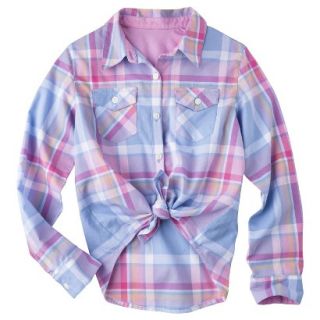 Cherokee Girls Button Down Shirt   Pink XS
