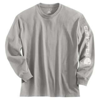 Carhartt Long Sleeve Graphic Logo T Shirt   Black, Medium, Model K231