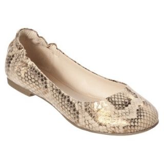 Womens Mossimo Supply Co. Ona Ballet Flat   Gold Snake 6