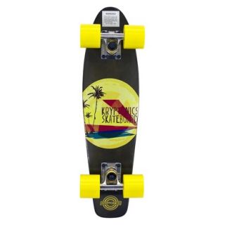 Kryptonics Wood Torpedo Skateboard   Black/Yellow