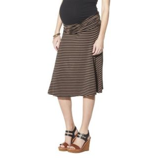 Merona Maternity Fold Over Waist Knit Skirt   Gray/Black S