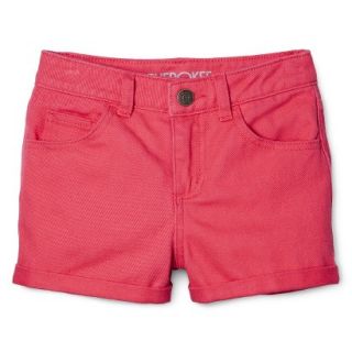 Girls Jean Short   Washed Red XL