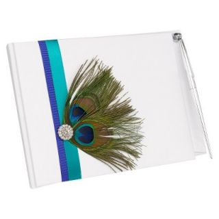 Peacock Plume Guestbook w/ Pen