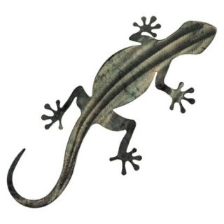 3 D Metal Reflective Wall Art Gecko
