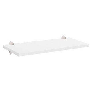 Wall Shelf White Sumo Shelf With Stainless Steel Ara Supports   32W x 12D