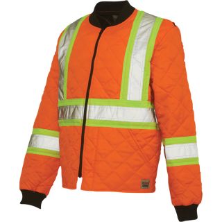 Work King Class 2 High Visibility Trucker Jacket   Orange, Large, Model S43211