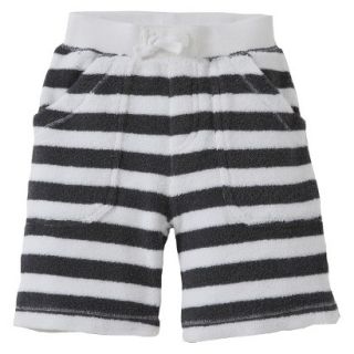 Burts Bees Baby Newborn Boys Stripe Knit Board Shorts   Cloud/Slate 0 3 M