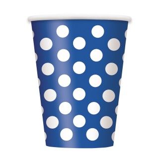 Blue and White Dots Cups (6)