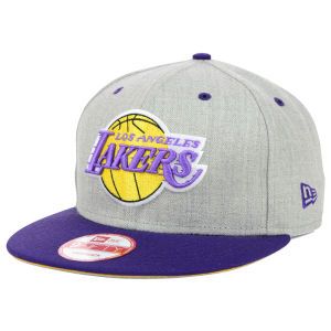 Los Angeles Lakers New Era NBA Hardwood Classics Heather Gray 9FIFTY Snapback Cap