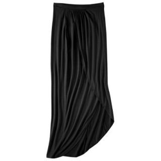 Mossimo Womens Wrap Front Maxi Skirt   Black L