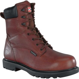 Iron Age Hauler 8In Waterproof EH Composite Toe Work Boot   Brown, Size 7 Wide,