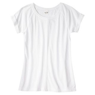 C9 by Champion Womens Short Sleeve Slub Yoga Tee   True White XL