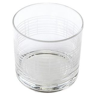 Threshold Etched Glass Double Old Fashioned Glass Set of 4