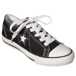 Kids Converse One Star Canvas Oxford Shoe   Black 5