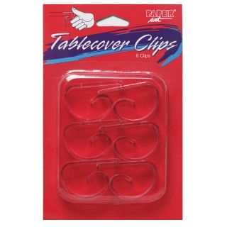 Clear Plastic Tablecover Clips