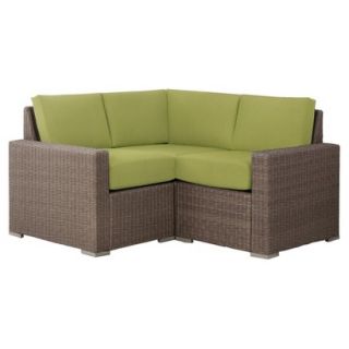 Outdoor Patio Furniture Set Threshold 3 Piece Lime Green Wicker Sectional,