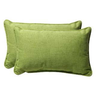 Outdoor 2 Piece Rectangular Toss Pillow Set   Green 18