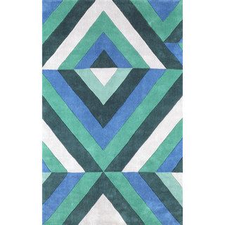 Nuloom Hand tufted Synthetics Green Rug (5 X 8)