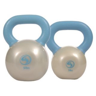 Kathy Smith Kettlebell Solution Workout Kit   Light Blue/ Pearl White