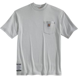 Carhartt Flame Resistant Short Sleeve T Shirt   Light Gray, Large, Regular