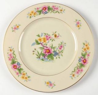 Lenox China Avon Dinner Plate, Fine China Dinnerware   Multicolor Florals Rim &